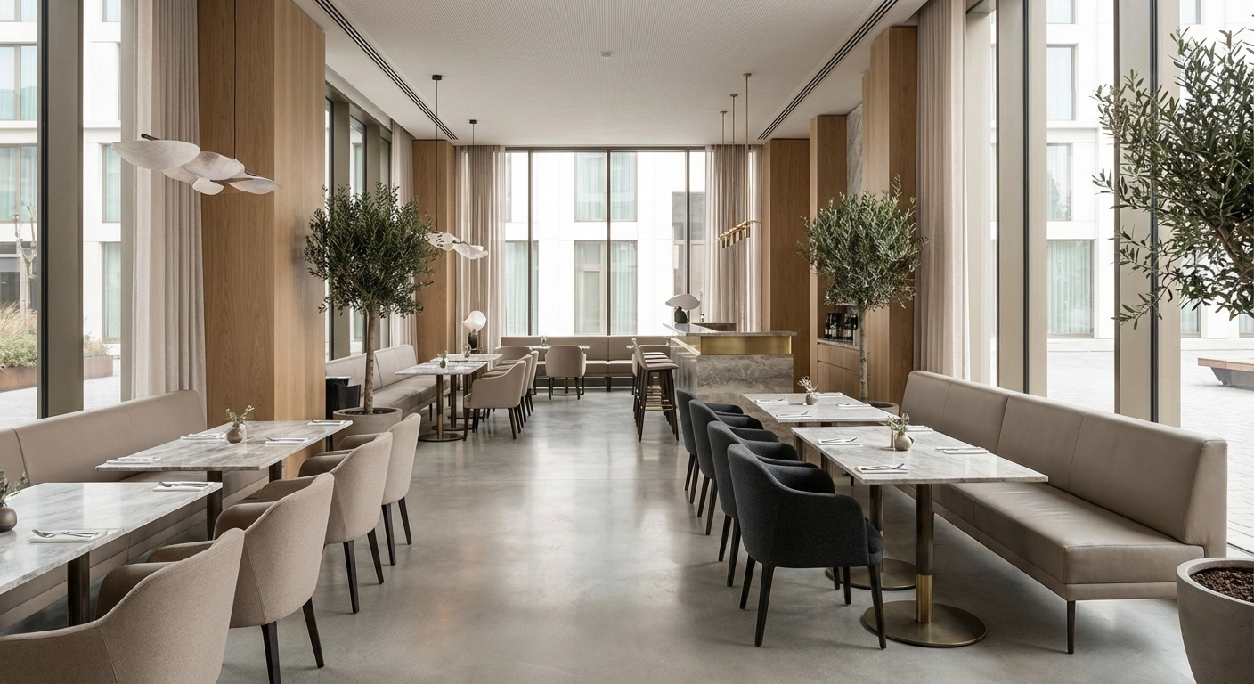 Modern corporate hospitality meeting